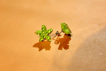 Sea Glass Starfish Studs