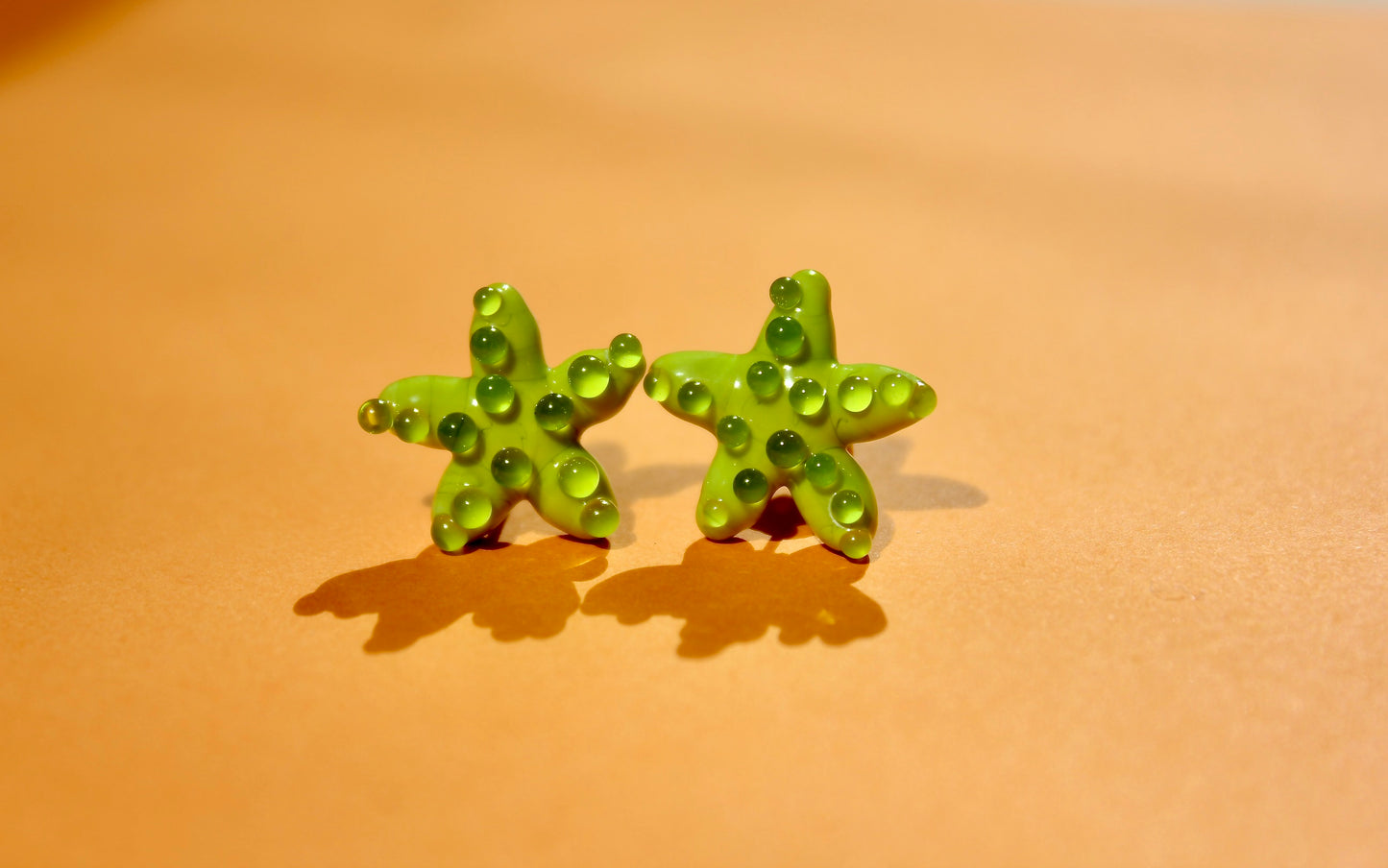 Sea Glass Starfish Studs