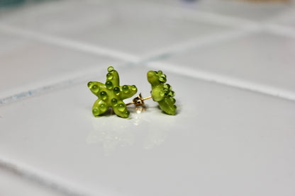 Sea Glass Starfish Studs