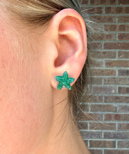 Seafoam Starfish Studs