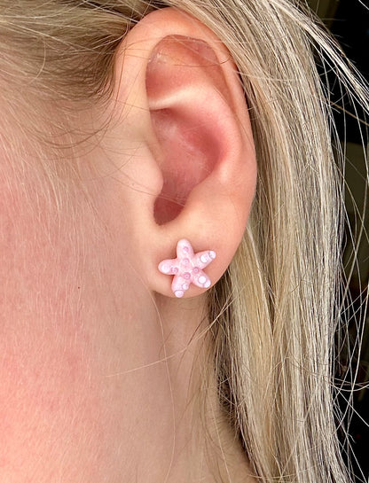 Patrick Pink Starfish Studs