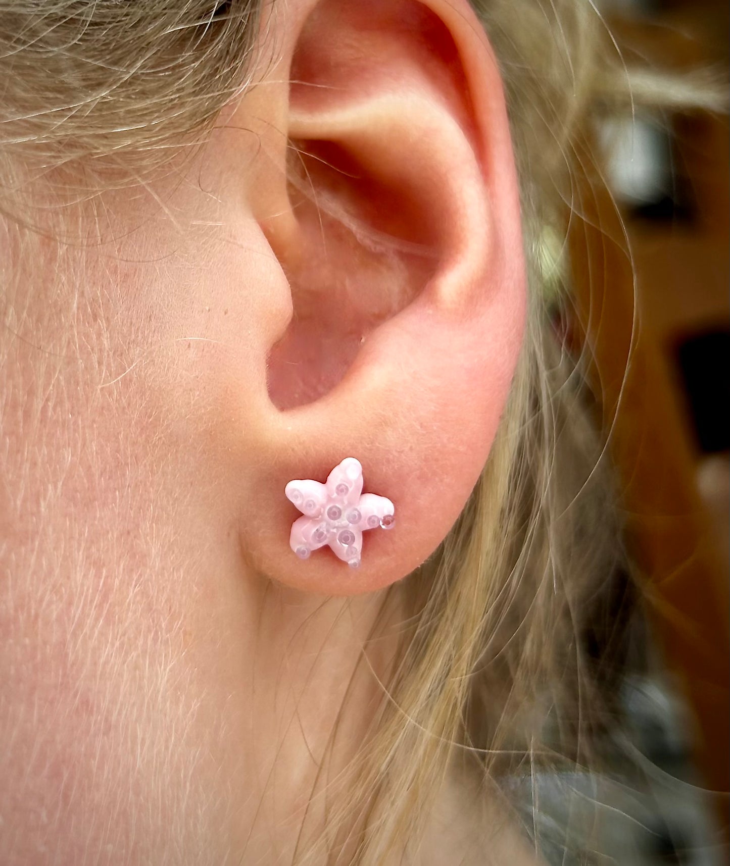 Patrick Pink Starfish Studs