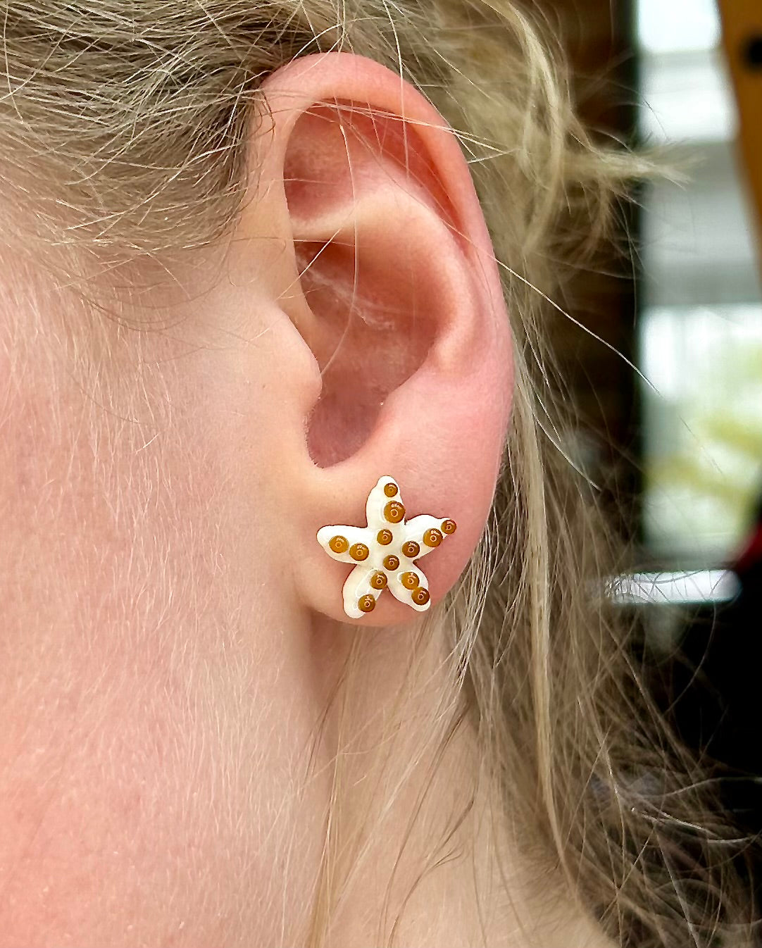 Seashell Starfish Studs